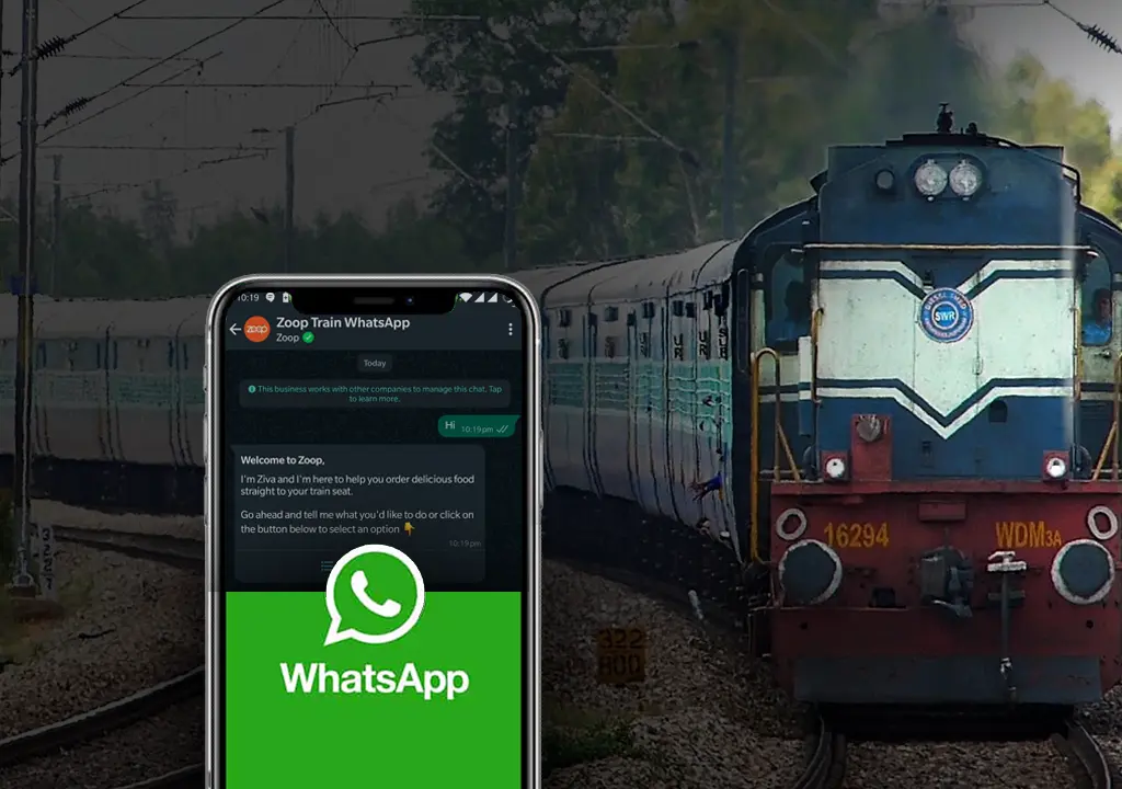 WhatsApp food ordering for train