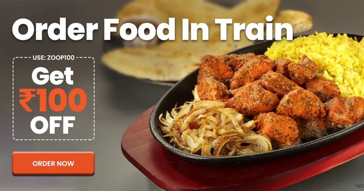 Great Offers & Discounts for food in train by Zoop