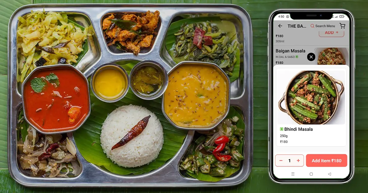 Indian Meals on train like thali, north indian platters, north indian food, mughlai food, jain food, etc at moradabad