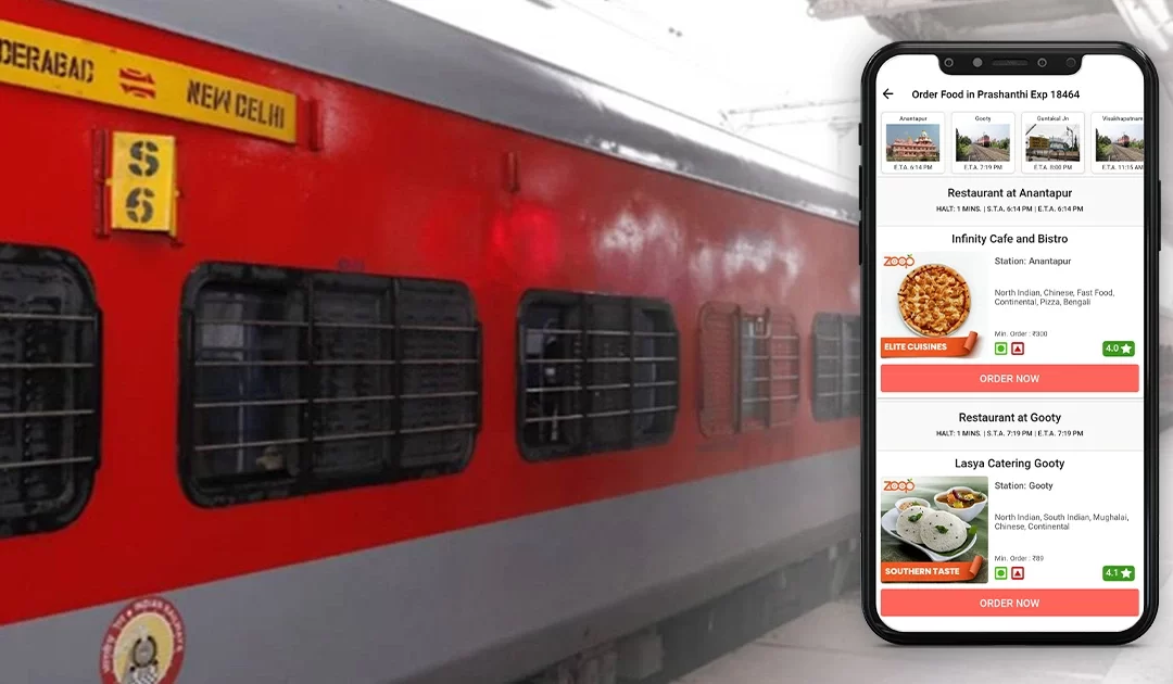 Order food in train