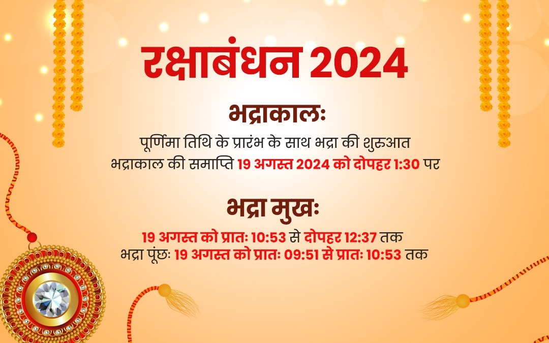 रक्षाबंधन पर भद्रा काल का समय 2024 